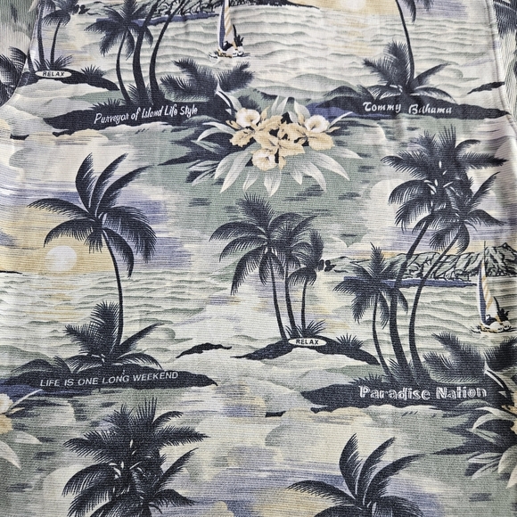 Tommy Bahama Vintage Tropical Print Polo Shirt, Size Medium - Picture 9 of 12
